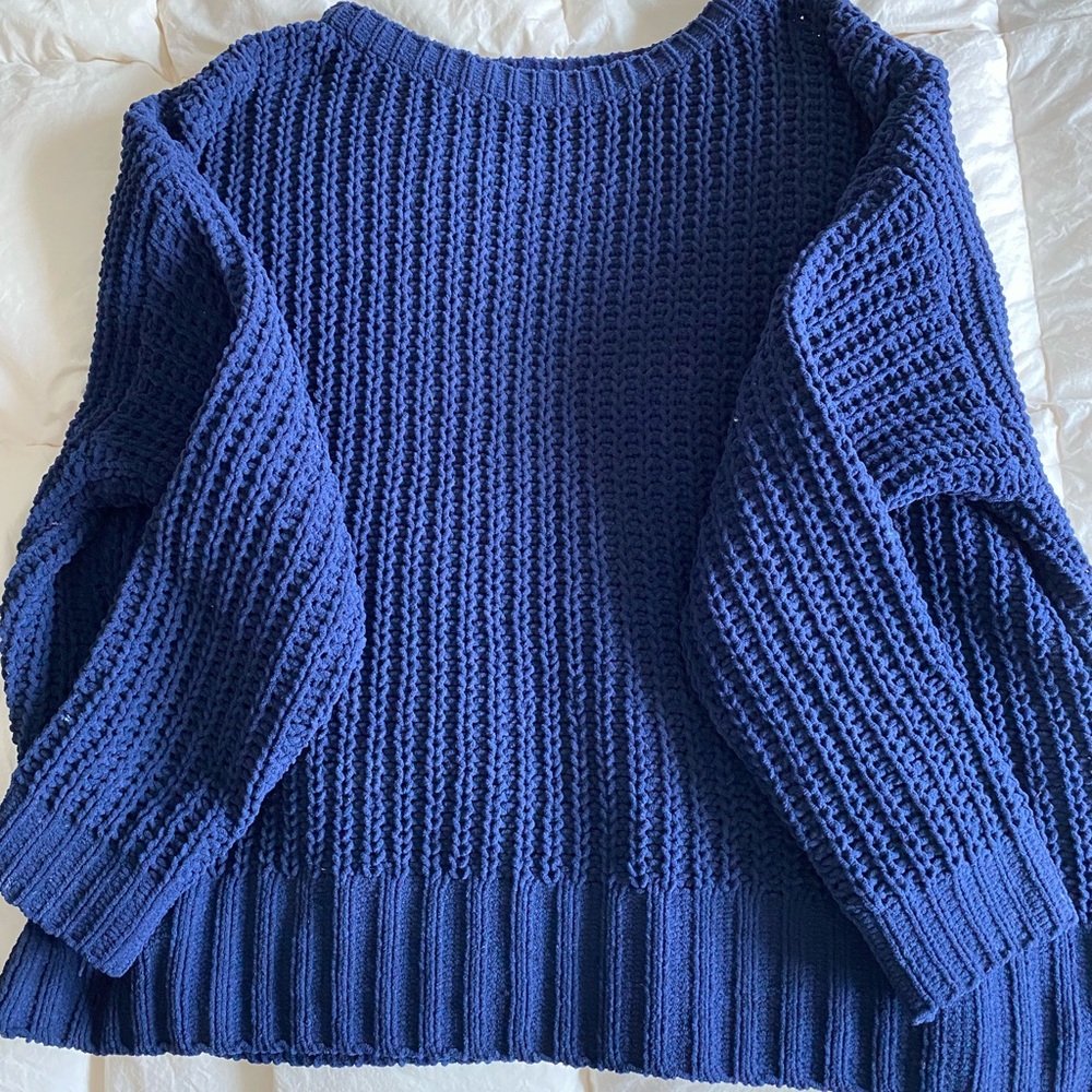 Oversized American Eagle Navy Knitted Sweater